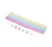 Hemobllo 540pcs Origami Star Paper Strips Gradient 6-Color Pastel Double-Sided Decorative Paper for DIY Crafts Folding Lucky Stars Japanese Origami for Arts and Crafts Projects