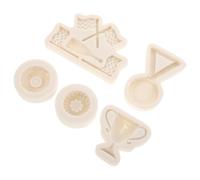 Hemobllo 5pcs 3D Racing Tire Trophy Silicone Mold Set for Candy Chocolate Cake Decoration, Reusable Food-Grade Baking Mold for DIY Kitchen Accessories