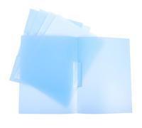 Hemobllo 5pcs A4 Blue Plastic Rotating Side-Open File Folders with Buckle, Letter Size Accordion Document Organizers for Office and School Filing