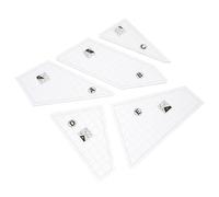 Hemobllo 5pcs Acrylic Quilting Ruler Set Hexagon and Irregular Patchwork Templates, Sewing Cutting Ruler and Embroidery Stencil for Fabric Quilting and Crafting