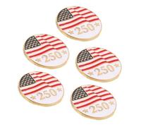 Hemobllo 5pcs American Flag Brooch Pins for Women, Alloy Material, Compact and Memorable Design, Suitable for Clothing and Sweaters, for Independence Day and Occasion Celebrations