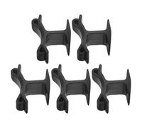 Hemobllo 5pcs Black Plastic Finger Whistle Holder Clips, Anti-slip Referee Whistle Grip for Secure Outdoor Sports Training and Party Noise Makers