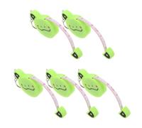 Hemobllo 5pcs Cartoon Animal Measuring Tape Keyring Retractable Soft Tape Measure, Double-sided Scale, Green Abs Metal, for Tailoring and Craft Projects