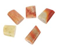 Hemobllo 5pcs Chinese Seal Stone Stamp Material for Calligraphy and DIY Name Seal Red Shoushan Stone Practice Chop Set Suitable for Scrapbook Random Style