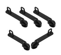 Hemobllo 5pcs Detachable Zipper Pull Replacement for Luggage, Double Layer Nylon, Black, Lock Hole, Keyless Security, Outdoor Use, Road Trips
