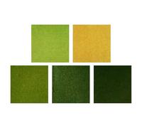 Hemobllo 5pcs DIY Model Grass Mat Set 25x25cm Fake Lawn Turf Paper Deep Green Light Green Autumn Gold Landscape Decor for Sand Table Scenery and Model Building
