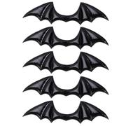 Hemobllo 5pcs DIY Shoe Accessories Black Leather Bat Wings Ornament Decorations for Hair and Shoes Creative Cloth Material Easy to Apply for Festive