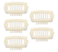 Hemobllo 5pcs Dog Hair Clips for Small Pets, Elegant Beige Abs Barrette Set, Easy to Clean Grooming Accessories to Enhance Pet's Appearance, for Puppies and Bichon Frise