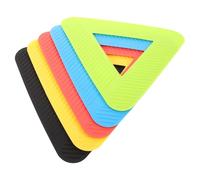 Hemobllo 5pcs Flat Triangle Spot Markers for Basketball and Soccer Training, Portable and Versatile Tpe Discs High-strength Poly Vinyl Material, for Precision Drills and Sports Events