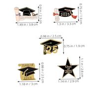 Hemobllo 5pcs Graduation Season Doctoral Cap Lapel Pin for Women Zinc Alloy Black Brooches with Elegant Craftsmanship Gift Celebrating Graduate Success and Honor