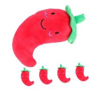 Hemobllo 5pcs Interactive Dog Chew with Squeaky Pepper Sound, Sturdy Plush Pet for Puppies and Small Dogs, Teething and Training Supplies for Play and Chewing