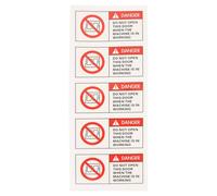 Hemobllo 5pcs Machine Working Warning Stickers Caution Decals Do Not Open Protective Door Safety Signs Industrial Security Warning Labels