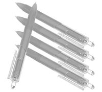 Hemobllo 5pcs Neutral Gray Retractable Ballpoint Pens for Office and School Ergonomic Black Ink Writing Pens with Smooth Manuscript Handwriting Portable Student Signature