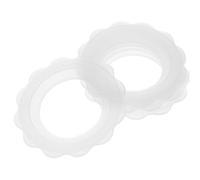 Hemobllo 5pcs Nipple Shields Breast Covers Silicone Ring, Non-slip, Reusable, Breathable, Sweat-resistant, White, for Breastfeeding Mothers, Summer Travel