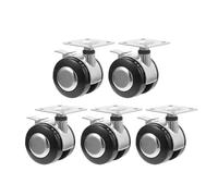 Hemobllo 5pcs Office Chair Wheels with 2-inch Swivel Casters and Brake Furniture Rollers Replacement for Office Chairs and Appliances for Smooth Mobility