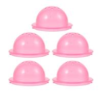 Hemobllo 5pcs Plastic Cage Stopper External Hamster Tube End Accessories for DIY Hamster Maze outside The Cage, Easy to Disassemble and Promote Healthy Habits in Pink
