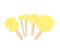 Hemobllo 5pcs Pottery Sponge Stick Set with Wooden Rod for Clay Modeling and Face Painting Absorbent Craft Sponges for Water Play and Pottery Clay Techniques Roller Brush Kit