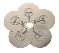 Hemobllo 5pcs Punch-Free Hooks Adhesive Hooks 3.42x3.42x1.30in Stainless Steel Plastic No Rust Easy to Install Modern Design Stylish for Kitchen and Toilet