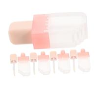 Hemobllo 5pcs Refillable Ice Cream Shaped Lip Gloss Tubes 5ML Portable Lip Oil Containers for DIY Cosmetics Travel Use Squeeze Design Glitter Effect