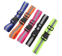Hemobllo 5pcs Reflective Running Belt High Visibility Band Adjustable Elastic Cloth with Reflective Strip for Walking, Outdoor Activities, Policemen and Workers