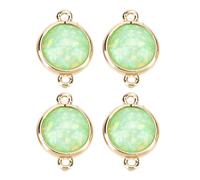 Hemobllo 5pcs Resin Double Side Pendant Connectors DIY Jewelry Accessories for Bracelets and Necklaces Green Charm Pendants for Handmade Craft Projects
