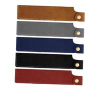 Hemobllo 5pcs Retro PU Leather Pen Case Fountain Pen Holder Sleeve for Office and School for Men and Women Water Resistant and Soft Touch Storage Pouch