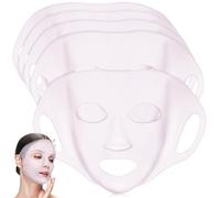 Hemobllo 5pcs Reusable Silicone Masks Silicone Face Mask Covers for Moisturizing Prevent Evaporation for Face Care and Skincare Routine
