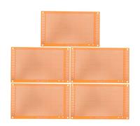 Hemobllo 5pcs Single Sided Pcb Board Universal Breadboard Multiple Copper Mounting Holes, Brass Material for Steady Installation and Circuit Layout Practice, for Experiment Boxes