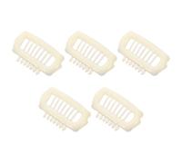 Hemobllo 5pcs Small Dog Hair Clips for Puppies and Cats, Beige Abs Material, Comfortable Wearing Experience, Elegant Design, Pet Grooming Accessories for Yorkshire Terrier and Bichon Frise