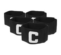 Hemobllo 5pcs Soccer Captain Armband Captains Armband Black Polyester Soft Breathable Sturdy C Design Team Image Representation Versatile Design Adult Training Activities beyond Football