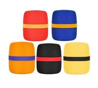 Hemobllo 5pcs Sponge Cover for Microphone Thickened Mic Protective Covers to Reduce Wind Noise Easy to Put and Remove Practical Microphone Accessory for Recording and Random Color