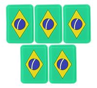 Hemobllo 5pcs Tennis Racket Dampener Silicone Vibration Dampener National Flag Design Shock Absorber for Tennis Racket