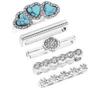 Hemobllo 5pcs Turquoise Silicone Watch Band Charms Strap Decorations Smartwatch Ring Loops Compatible with Strap Accessories for Stylish Wear