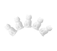 Hemobllo 5pcs White Foam Cat Shape Embryos for DIY Crafts, Easy to Use and Versatile, for Party Ornaments and School Projects, Blank Painting Models for Creative Decoration