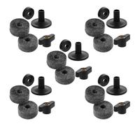 Hemobllo 5set Cymbal Cushion Felts and Plastic Sleeves Drum Stand Repair Kit with Metal Nuts and Washers for Easy Installation and Noise Reduction Suitable for Rock and Pop Drum Sets