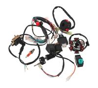 Hemobllo 6-coil Cdi Wiring Harness Set for Dirt Bike and Electric Start Engine with Integrated Electric Functions and User-friendly Installation, Sturdy Metal, Rubber, and Plastic Materials