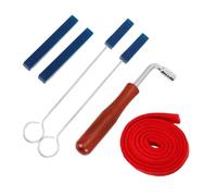 Hemobllo 6 Pcs Piano Tuning Mute Kit Piano Tuning Hammer Multi-purpose Rubber and Metal Tools with Wooden Handle Sponge for Beginning Tuners