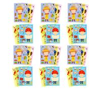 Hemobllo 6 Sets Interactive Career Dress up Puzzle Stickers, DIY Occupation Sticker Book 6 Different Designs, Educational Puzzle Kits for Parties and School Activities