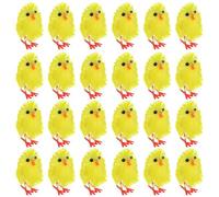 Hemobllo 60 Pcs Mini Easter Chicks, Yellow Chenille Fluffy Chicks for Easter Bonnet Decoration, Bulk Artificial Baby Chicken Toys for Egg Hunt Fillers, Arts and Crafts, Party Favors