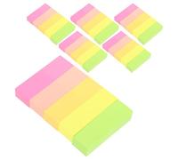 Hemobllo 600pcs Colorful Sticky Tabs Repositionable Page Markers Self-adhesive Notes 51x15mm Small Note Pads for Students Office Use Book Labeling and Textbook Annotation