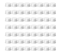Hemobllo 60pcs Aluminium Screw Cap Leakproof Threaded Lotion Bottle Cover for Glass Jars Liquid Container