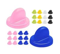 Hemobllo 60pcs Locking Pin Keepers Pin Clutch Back Plastic Heart Shape Push to Lock Pull to Unlock Safe Plastic Material Assorted Color for Flat Studs and Lanyards Crafting
