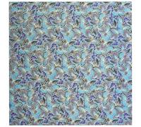 Hemobllo 68cm Japanese-style Furoshiki Wrapping Cloth with Blue Phoenix Tail Print, Multipurpose Packaging Fabric for Bento Boxes, Lunch Wrap, and Storage Box Wrap