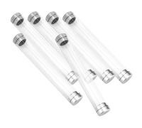 Hemobllo 6pcs Acrylic Pen Boxes, Round Cylinder Single Pen Holders, Pencil Storage Containers for Office, School, and Travel