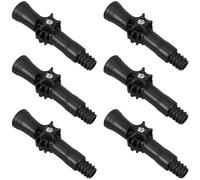 Hemobllo 6pcs Adjustable Rotatable Joint Angle Adaptor for Extension Poles with 0.7" American Thread, Black Cleaning Pole Coupler for Window Cleaning, Paint Roller, and Gutter Tools