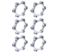 Hemobllo 6pcs Aluminium Bicycle Disc Brake Hub Adapter for Road and Mountain Bikes, Strong Structure with Smooth Burr-free Finish, Practical Bike Accessories for Disc Brakes Conversion Seat