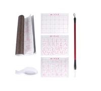 Hemobllo 6pcs Beginner Calligraphy Practicing Set with Water Writing Cloth, Gridded Fabric Mat, Four Treasures Reusable No Ink Chinese Calligraphy Mat for Art Students Random Color