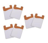 Hemobllo 6pcs Case Card Holder Credit Cards Bag Phone Wallet Cellphone Holder Smooth and Comfortable Sturdy Pu Material Adhesive Backing DIY Sublimation Blank