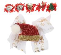 Hemobllo 6pcs Christmas Hair Clips Set for Sequined Bowknot Hair Pins Santa Claus Reindeer and Christmas Tree Designs Non-deformation and Costume Party