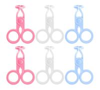 Hemobllo 6pcs Contact Lens Remover Clips with Eyelid Stretcher Tool Hard Lens Forceps in White Pink Blue for Travel and Daily Use